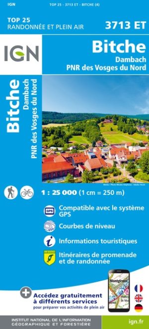3713ET Bitche - Dambach - PNR des Vosges du Nord - Numérique