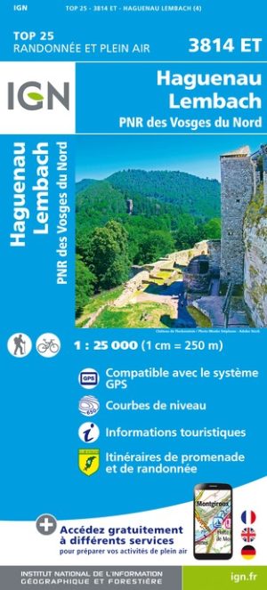 3814ET Haguenau - Lembach - PNR des Vosges du Nord - Numérique